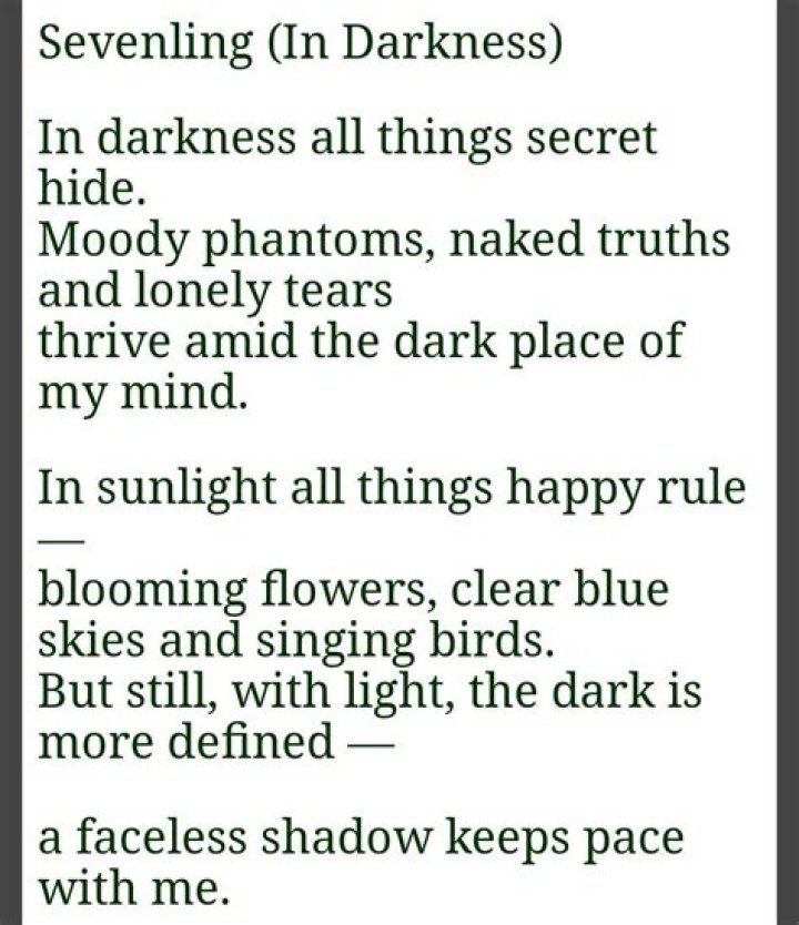 What is a 7 lined poem called