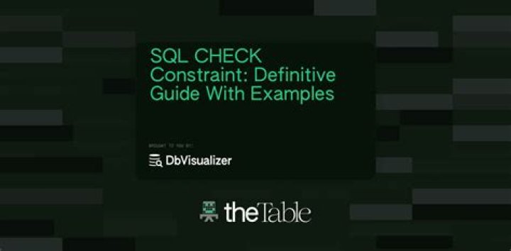 What is a check constraint in SQL