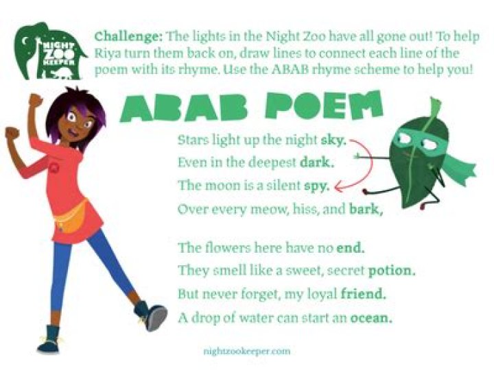 What is an example of a ABAB poem