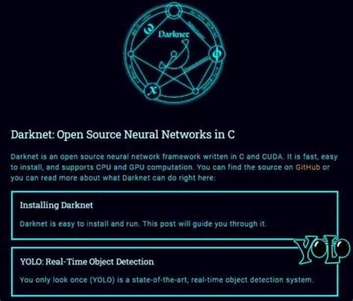 What is darknet deep learning