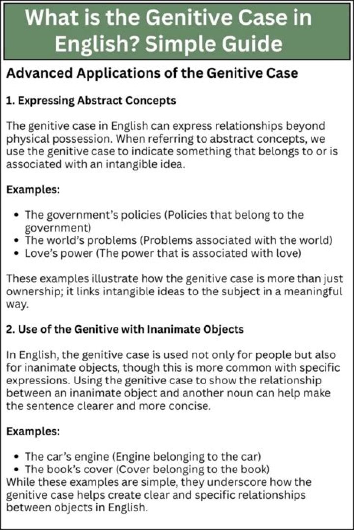 What is genitive case example