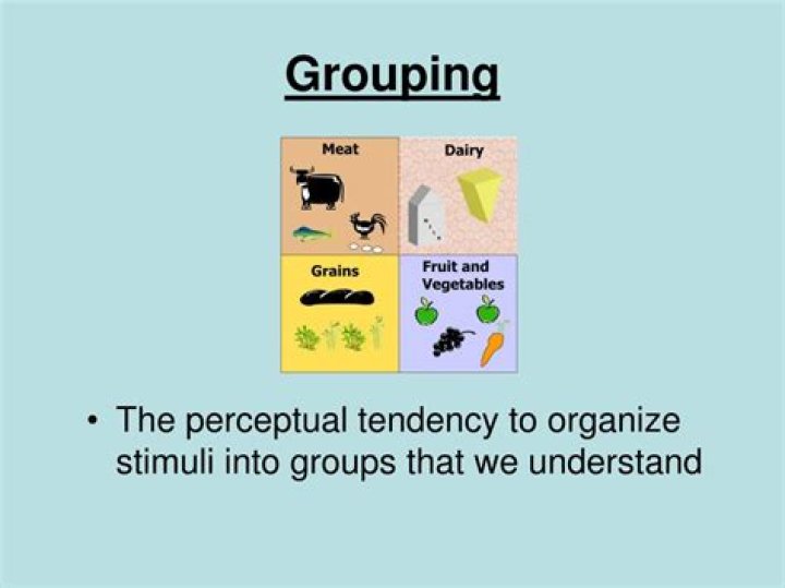 What is grouping in perception