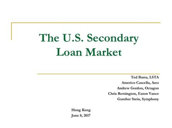 What is secondary loan trading