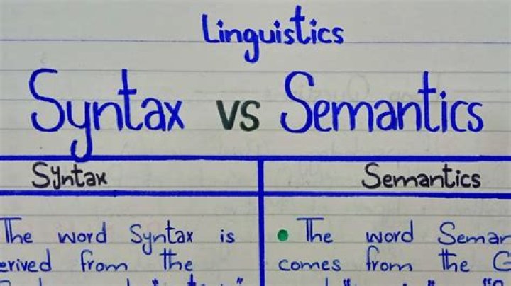 What is semantic and syntactic