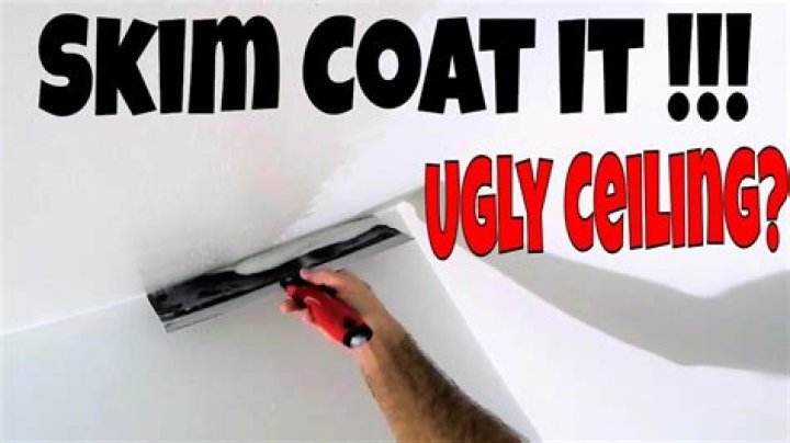What is skim coating a ceiling
