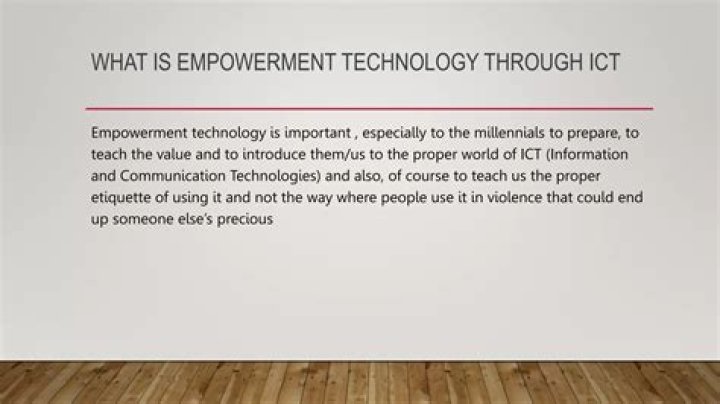 What is technology empowerment