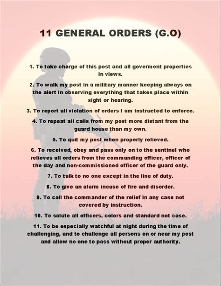 What is the 11th general order