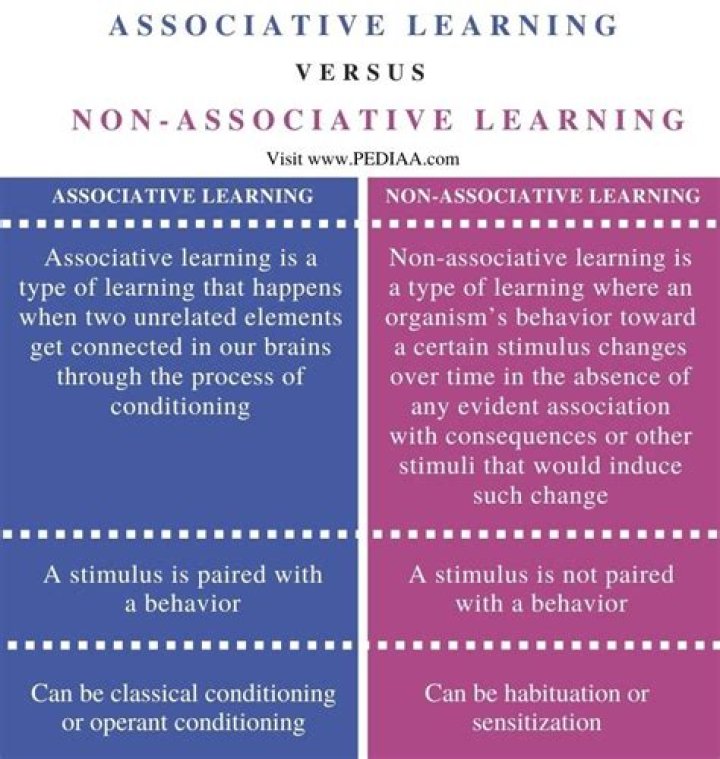 What is the difference between associative and nonassociative learning