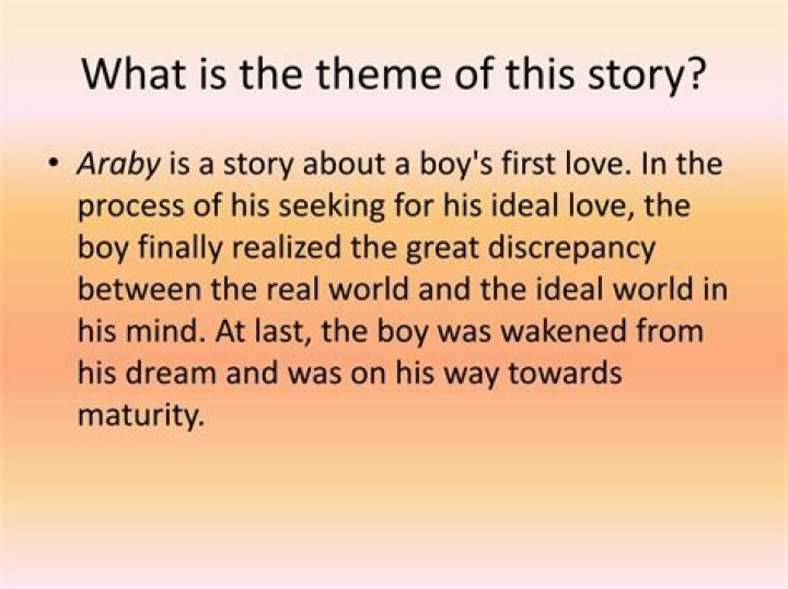 What is the point of view of the story Araby