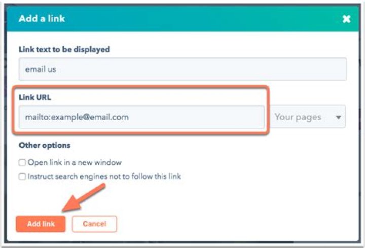 What is the URL for a mailto link