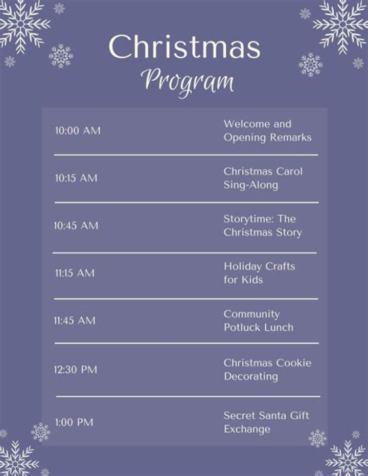What should I do for a Christmas program