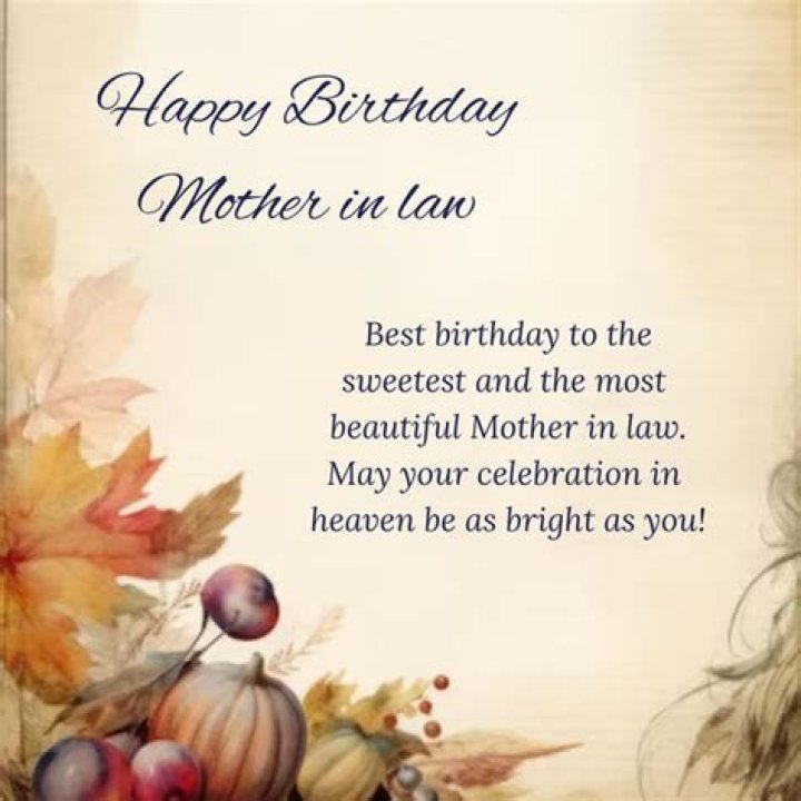What should I write to my mother in law