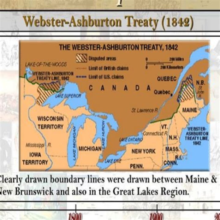 What were the terms of the Webster Ashburton Treaty