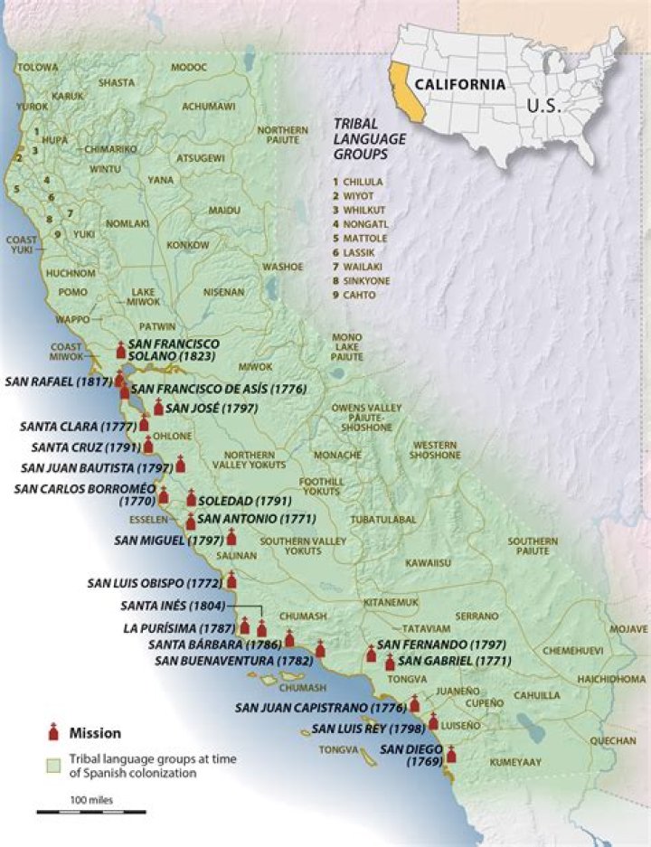 Where are the missions in California located
