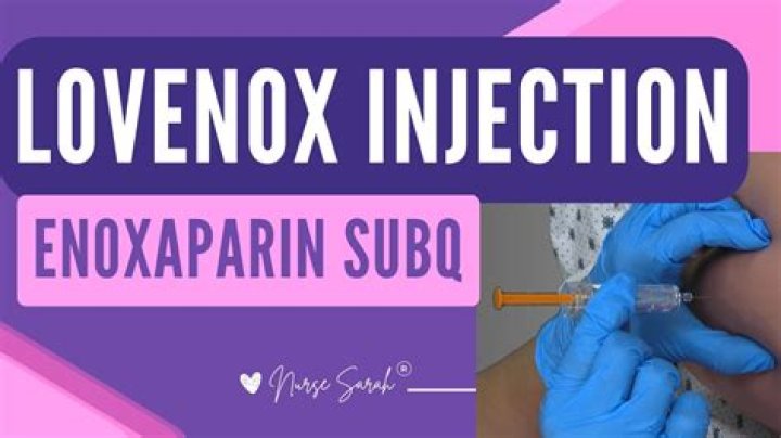 Where can enoxaparin injections be given