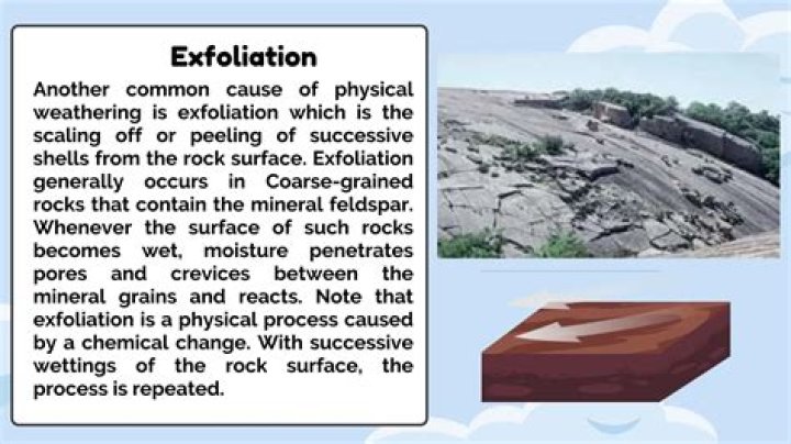 Where does exfoliation occur most
