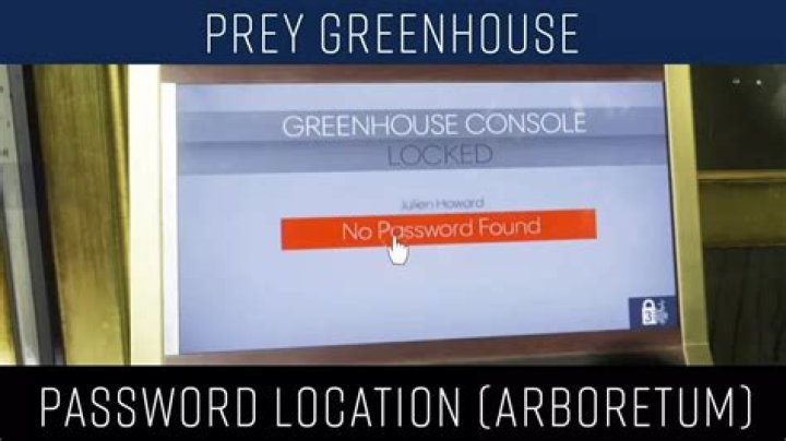 Where is greenhouse password prey