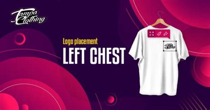 Where should a left chest logo go