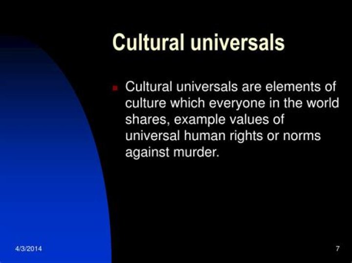 Which are cultural universals