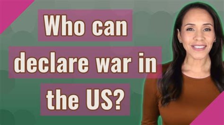 Who can declare war in the US