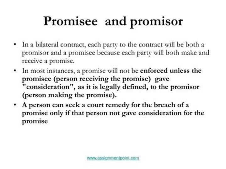 Who is a promisee in business law