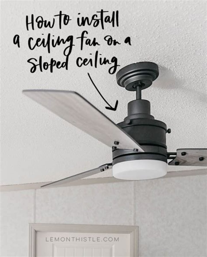 Why are ceiling fan blades tilted