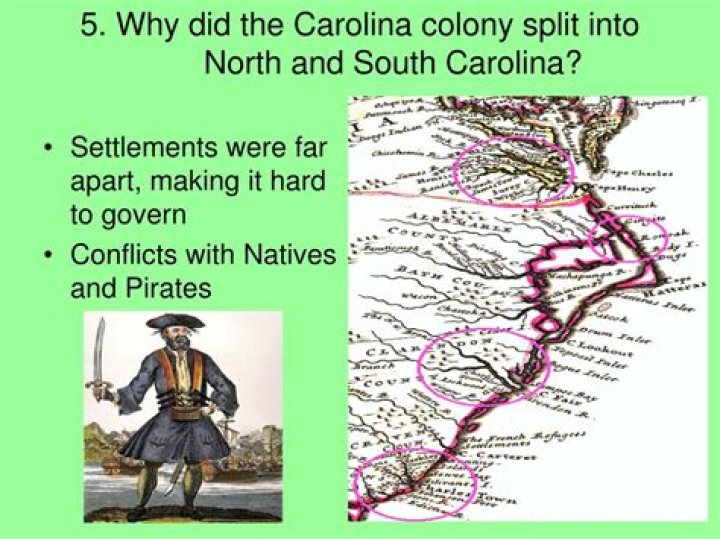 Why did the Carolina colony split