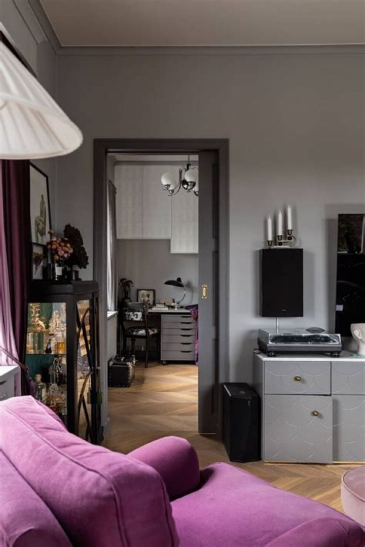 Why does my gray room look purple