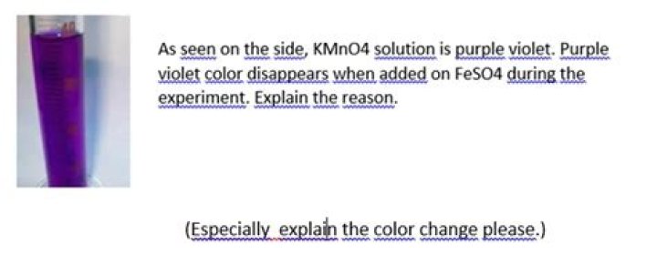 Why is KMnO4 purple in colour