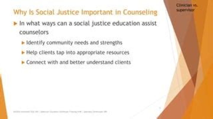 Why is social justice important in counseling